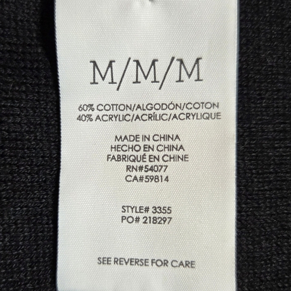 Cabi Black Open Front Cardigan Size Med - Picture 4 of 5